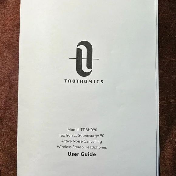 TaoTronics SoundSurge 90 Active Noise Cancelling wireless stereo Headphones - Picture 5 of 9